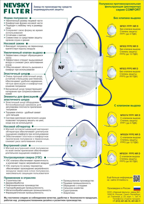 Респиратор NF832, FFP2
